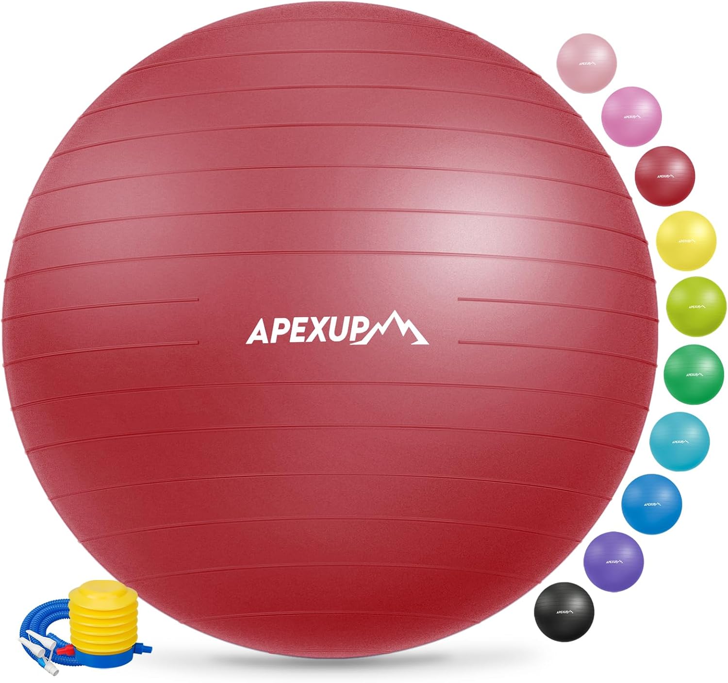 APEXUP Yoga & Pilates Ball - Anti Slip Heavy Duty Gym Ball