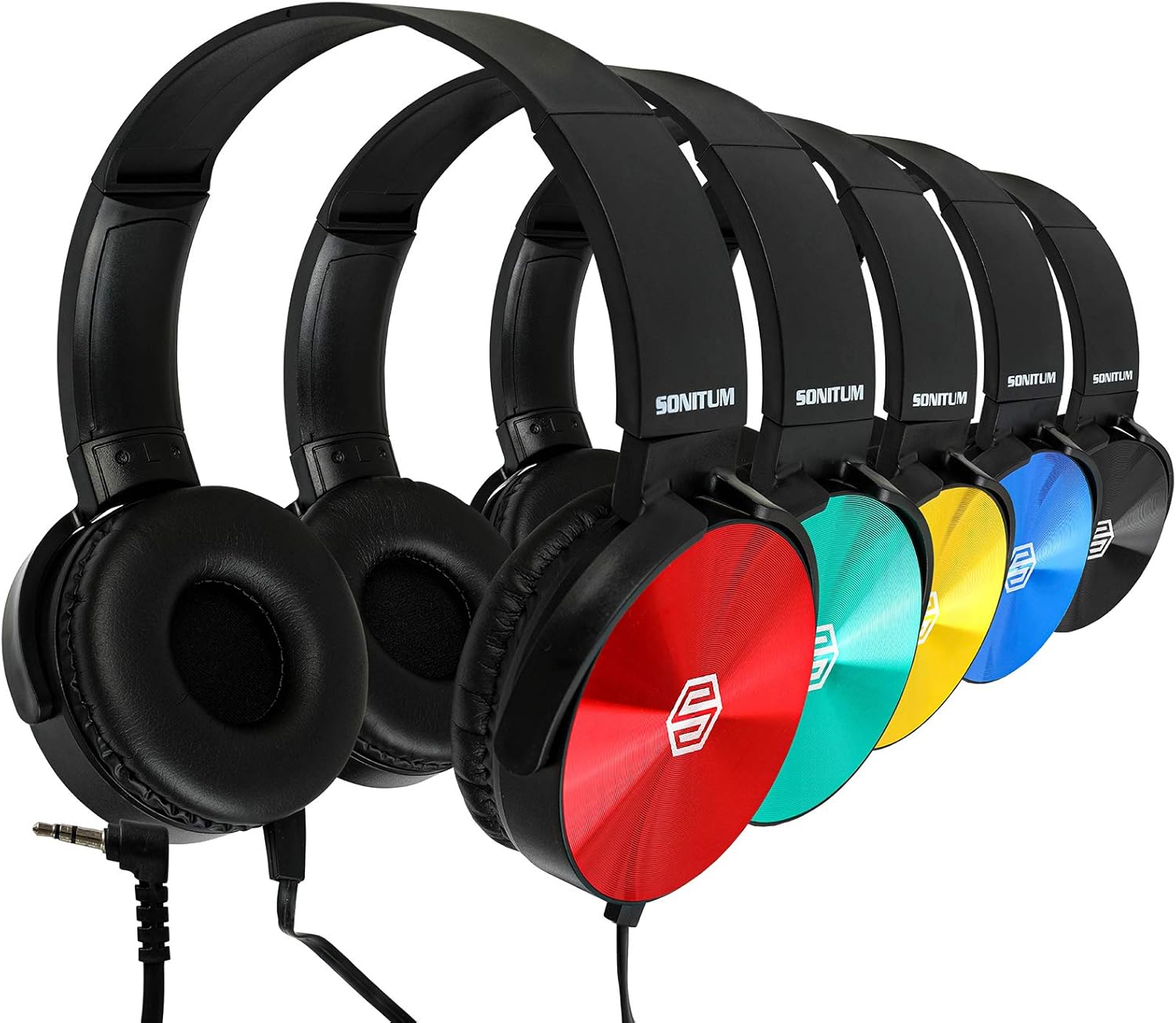 Classroom Headphones Bulk 25-Pack for Students and Kids Travel