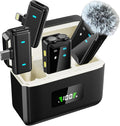 Mini Microphone for iPhone Android Wireless Lavalier Mic - Dual Mics