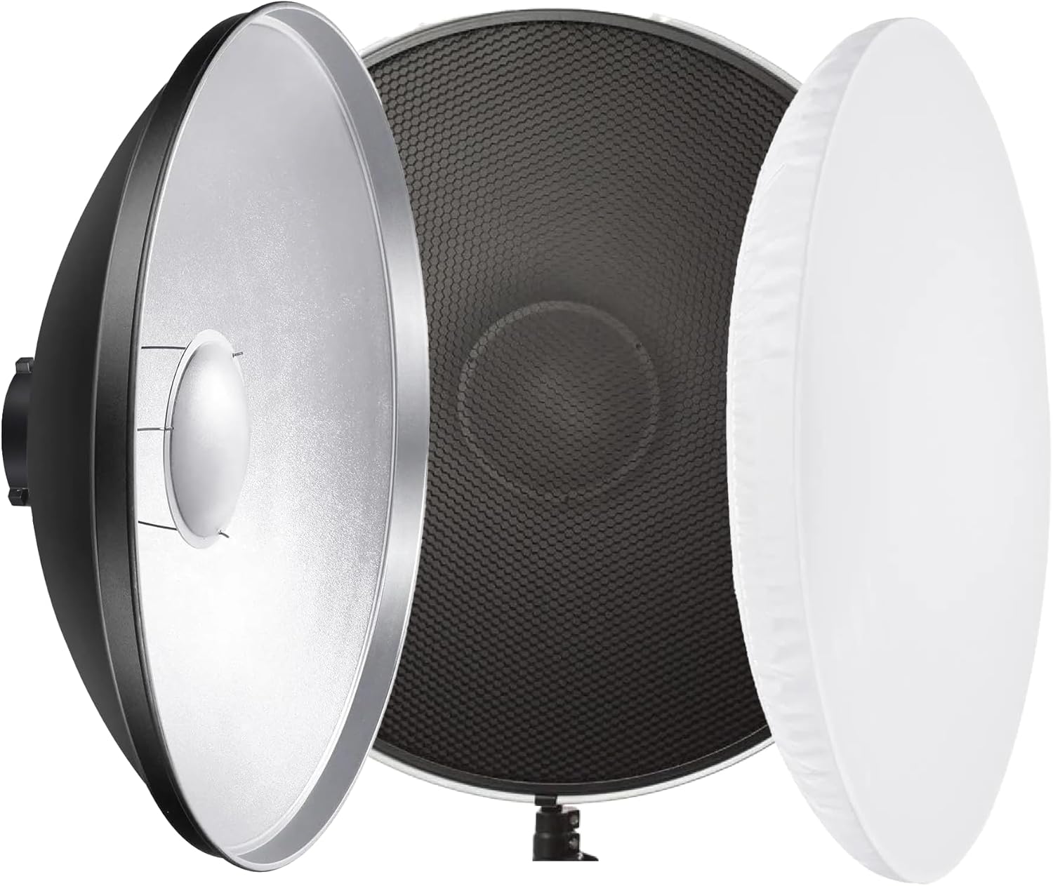 Reflex Camera 16.8in Silver Beauty Dish Reflector for Photography