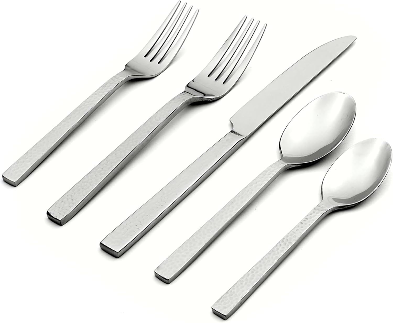 Oneida Chefs Table Hammered 45 Piece Flatware Set for 8