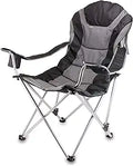 Reclining Camp Chair - Comfortable Collapsible Beach & Sports Chair