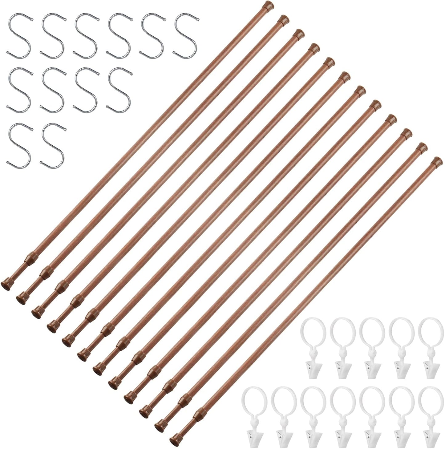 Adjustable Metal Tension Rods - No Drill, Easy Install!