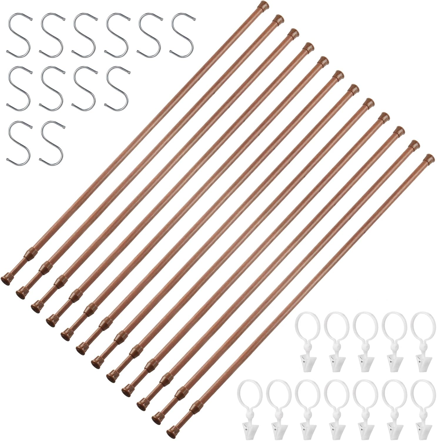 Adjustable Metal Tension Rods - No Drill, Easy Install!