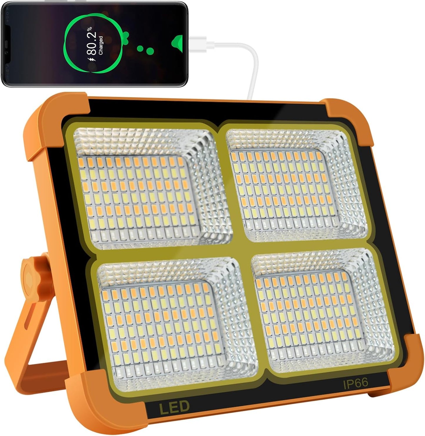 100W Solar Work Light: Portable & Bright | CosyEasy