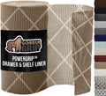 Beige powerGRIP Drawer and Shelf Liner 20in x 20ft - Strong