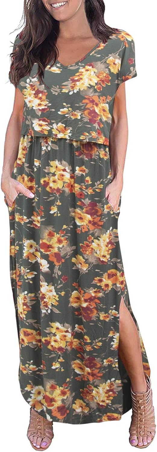 Smallshow Women's Maternity Nursing Dresses for Breastfeeding