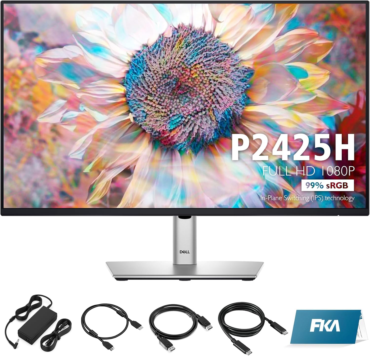 Dell P2425H Monitor - Stunning Full HD Visuals