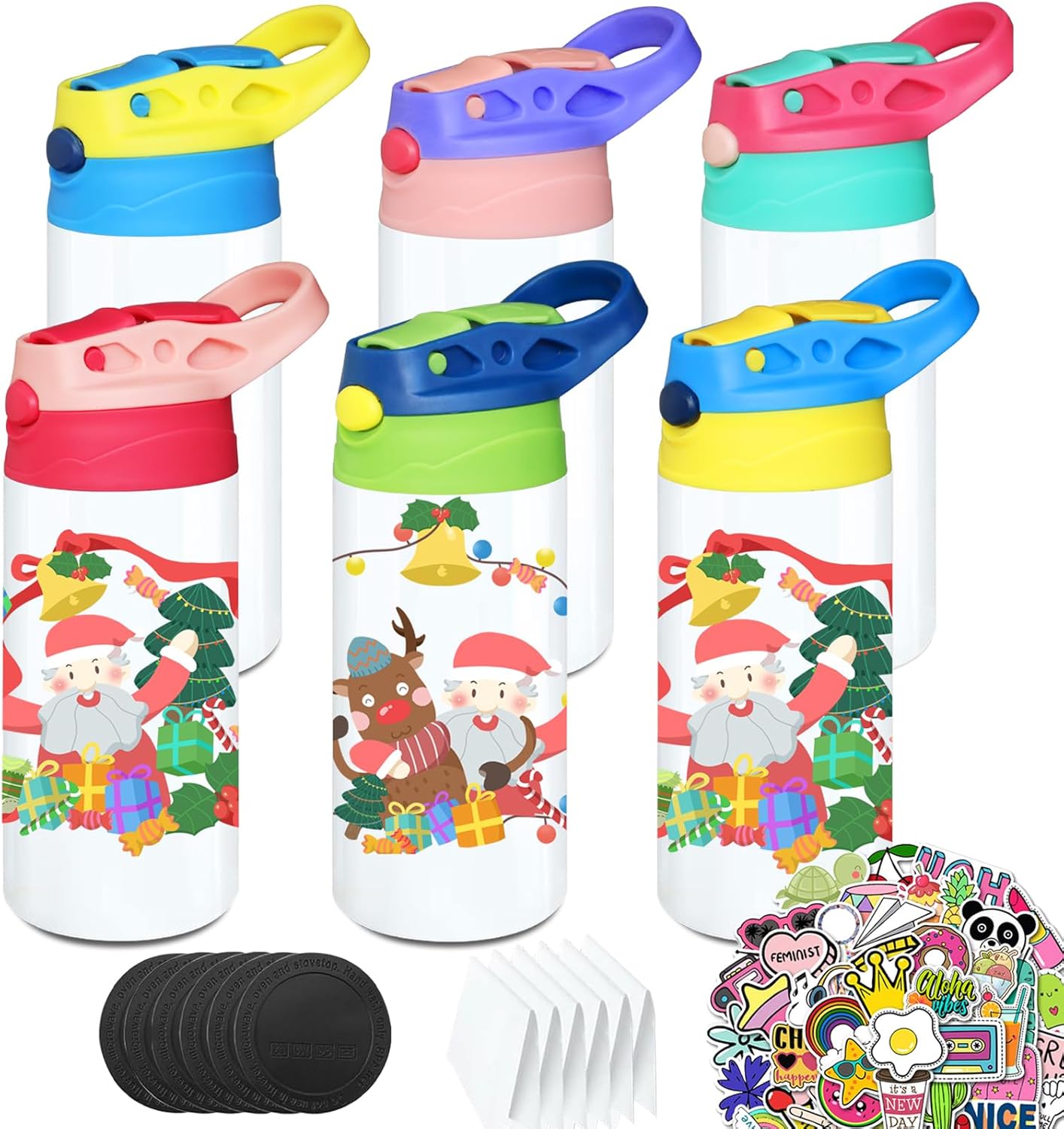 6 Pack Kids Sublimation Tumblers for Creative DIY Projects