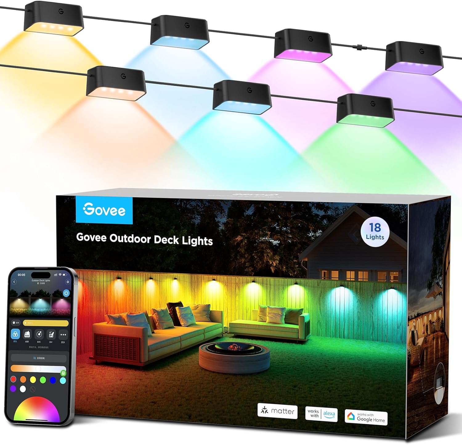 Govee Outdoor Deck Lights: Smart WiFi Color Changing Lights