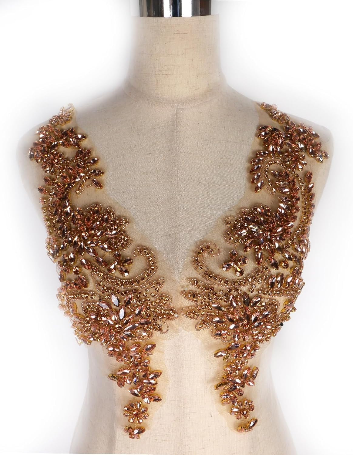 Luxury Look Shiny Rhinestone Applique Patch for Dress Decor