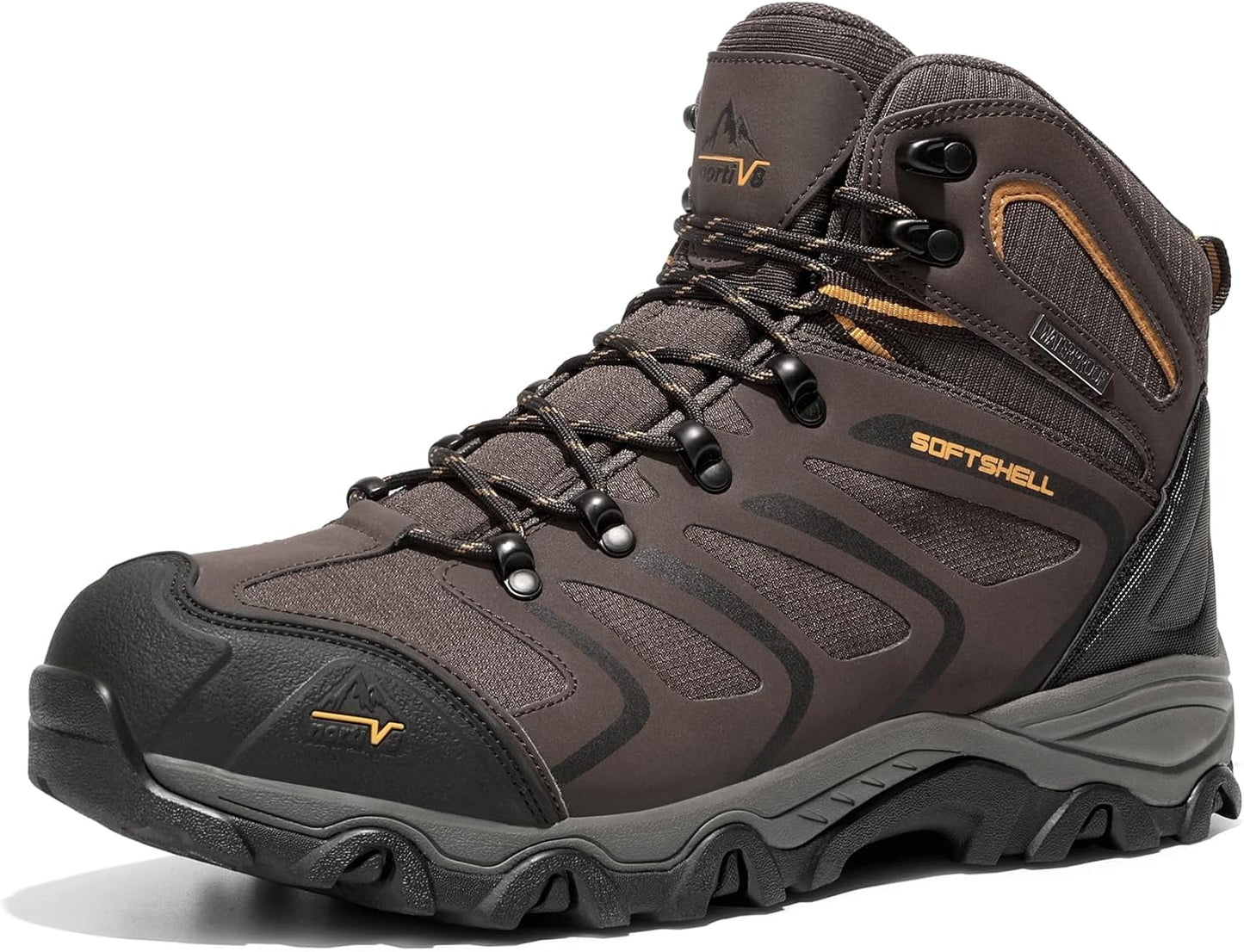 NORTIV 8 Men's Ankle High Waterproof Hiking Boots for Comfort