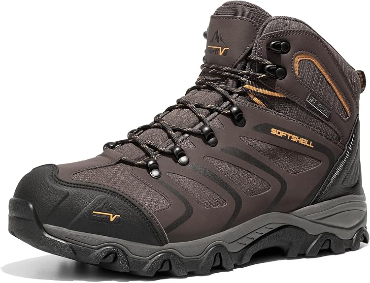 NORTIV 8 Men's Ankle High Waterproof Hiking Boots for Trails