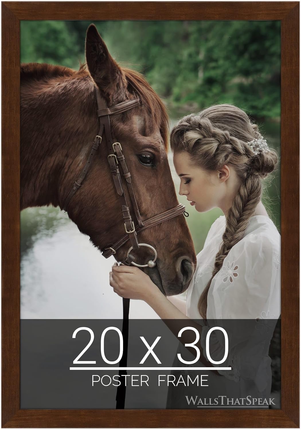 Mocha Walnut Picture Frame for Puzzles Posters Photos Artwork