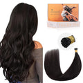 DOORES I Tip Hair Extensions Dark Brown 22 in - Natural Remy Length