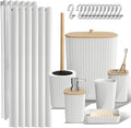 Clara Clark Bathroom Accessories Set - White 20PC Bathroom Set