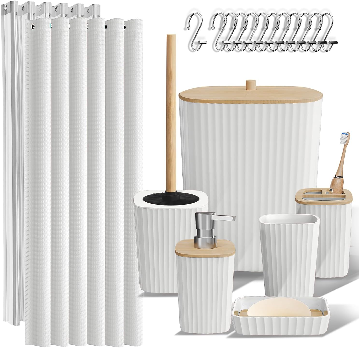 Clara Clark Bathroom Accessories Set for Stylish Organization