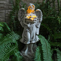 Angel Statue Outdoor Angel Decor Solar-Powered Patio Garden Accent