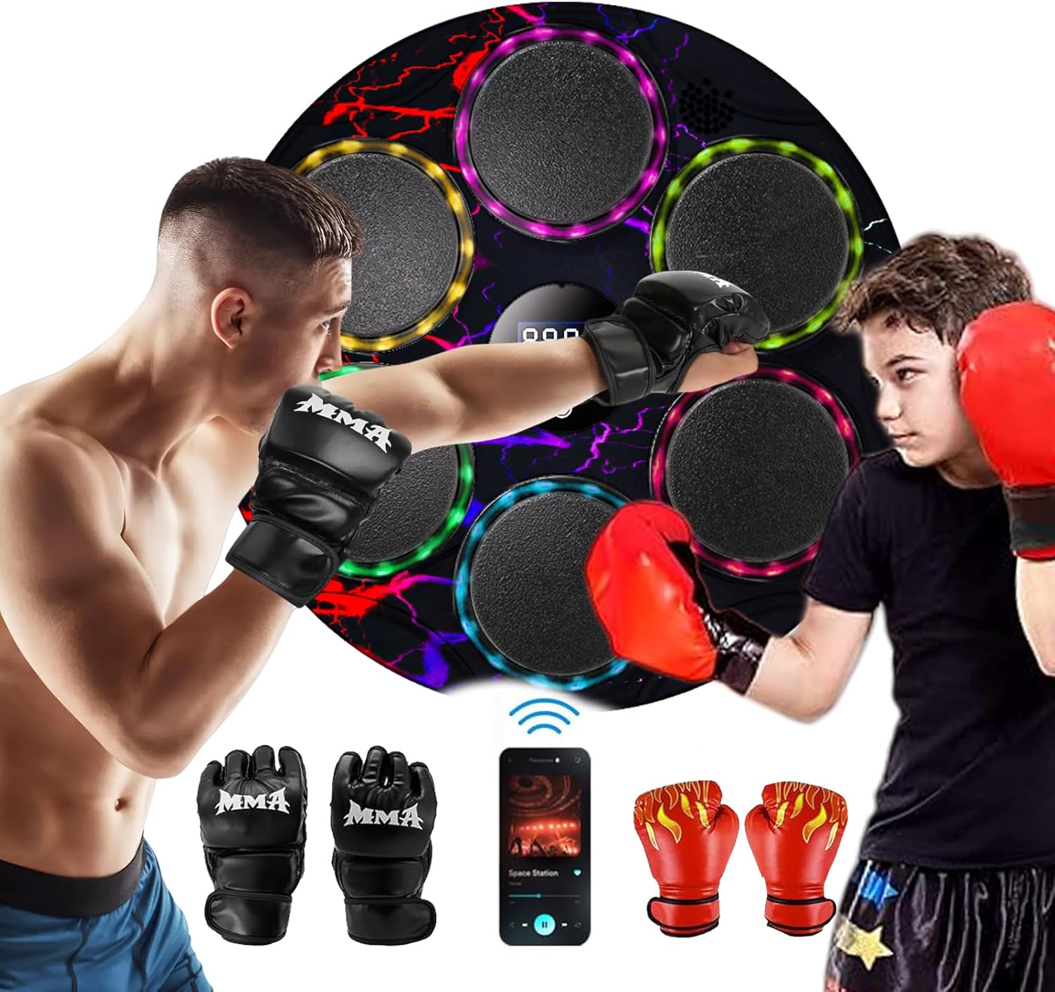 Wall Mounted Music Boxing Machine for Home Gym
