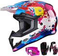 GLX GX623 Youth ATV/Dirt Bike Helmet Combo - Graffiti Medium