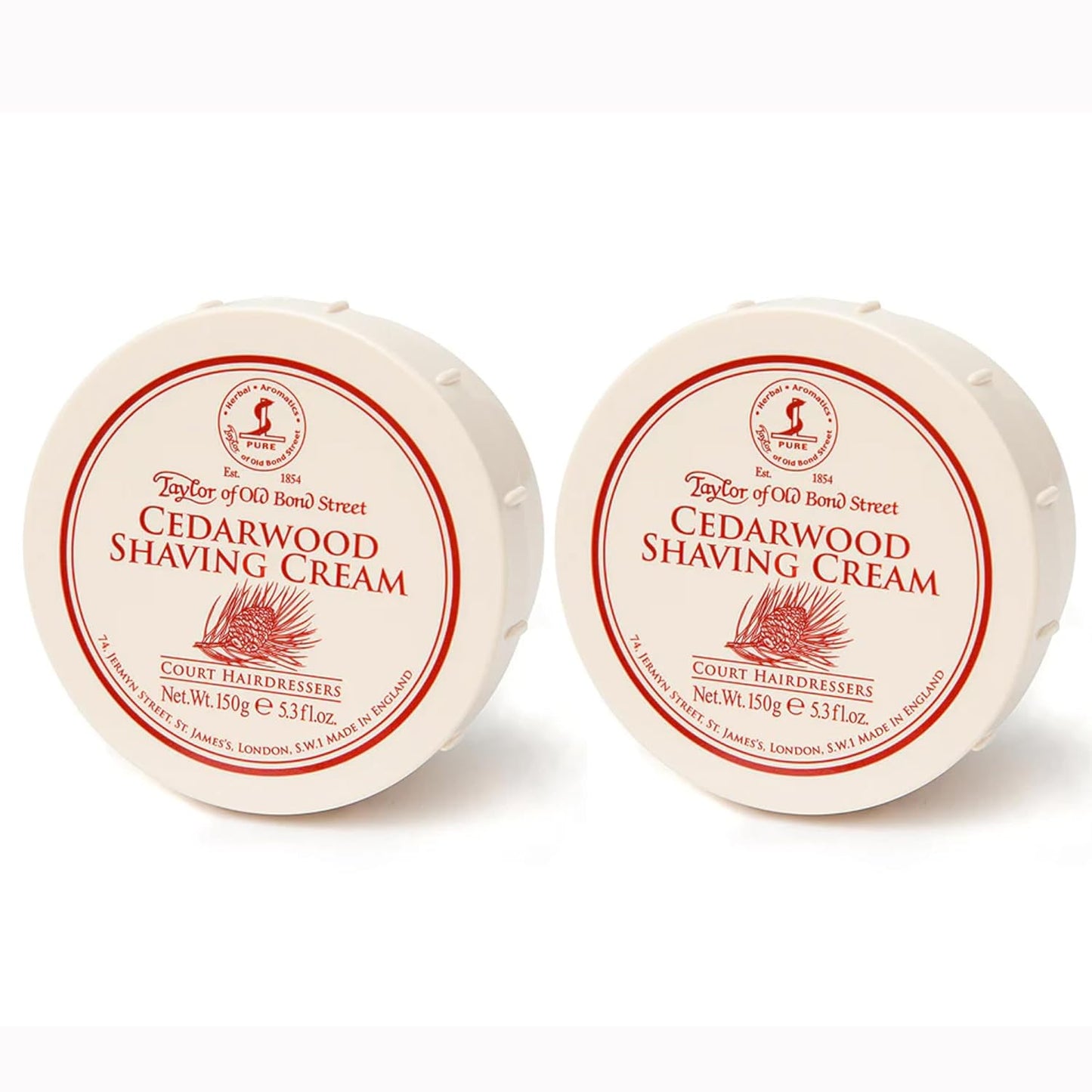 Cedarwood Fragrance Shaving Cream Bowl 150g for Smooth Shave