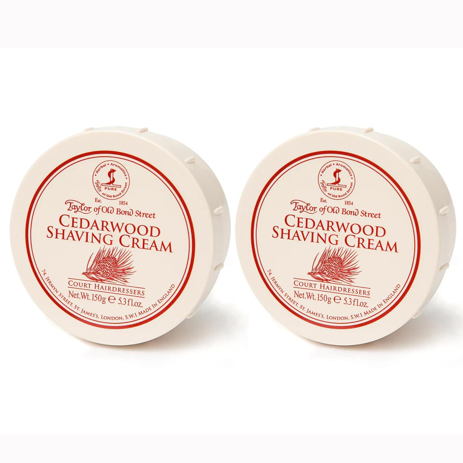 Cedarwood Fragrance Shaving Cream Bowl 150g for Smooth Shave