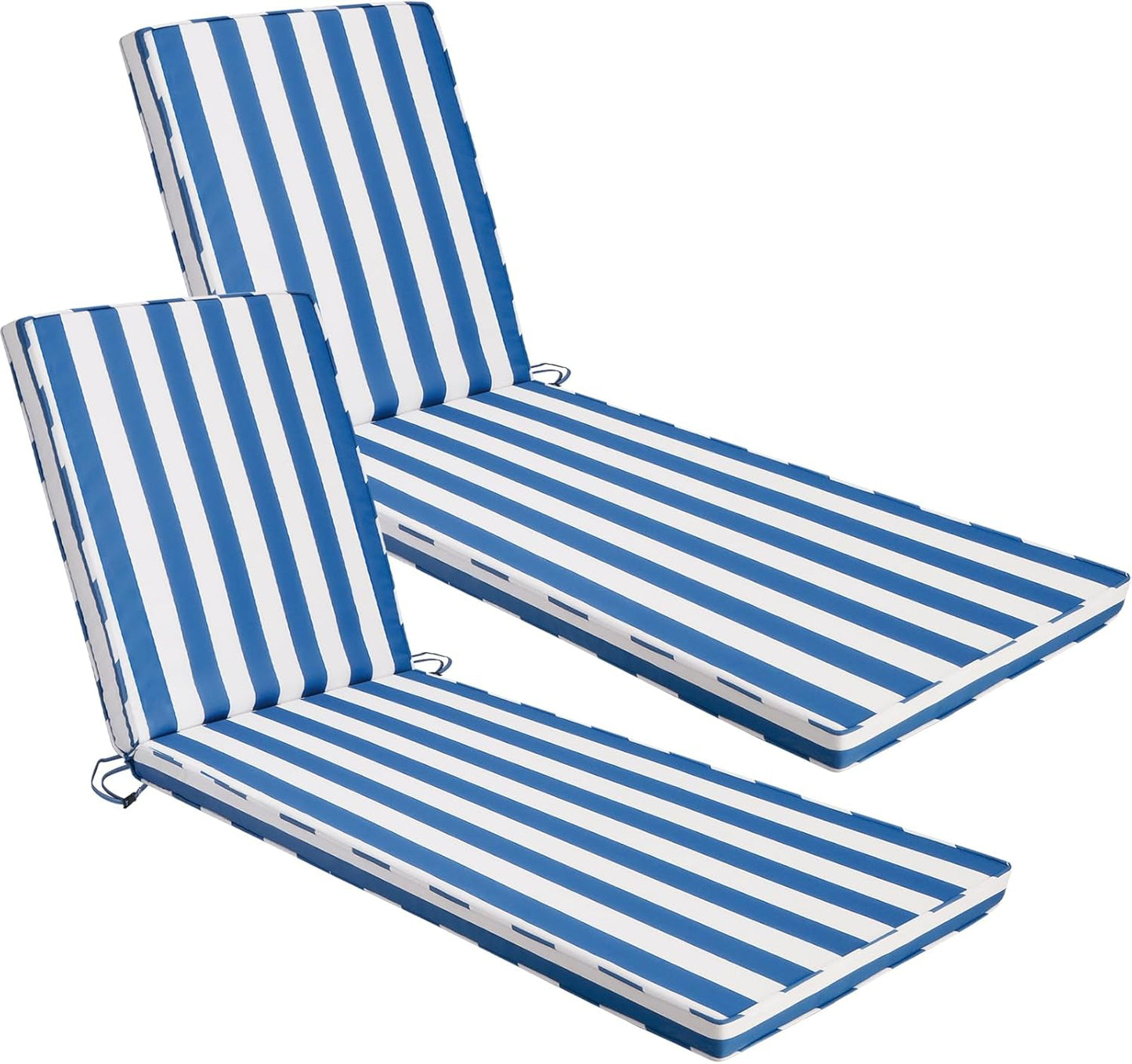 Outdoor Chaise Lounge Cushions Set of 2 for Patio Comfort