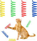 Thin Colorful Springs Cat Toy - Pack of Ten Bouncy Spiral Toys