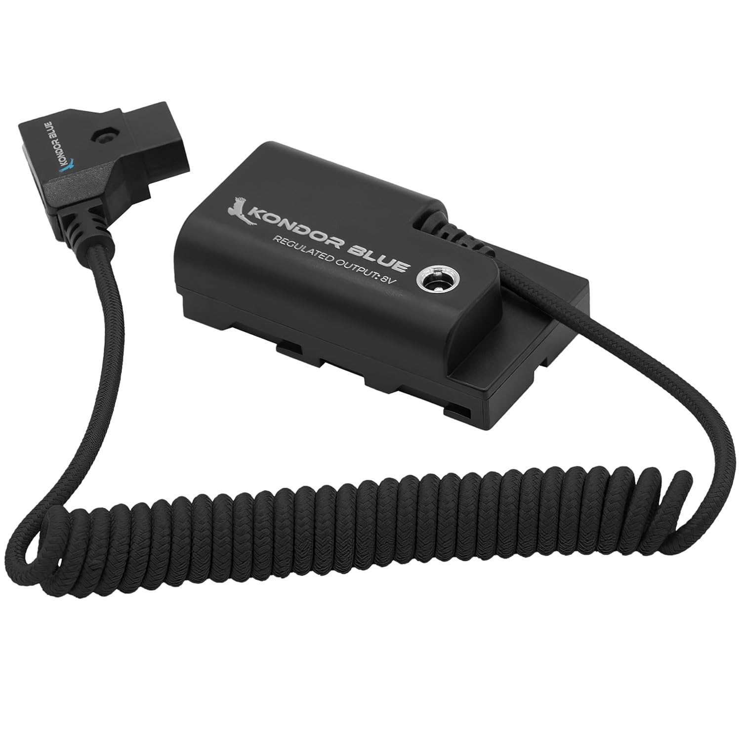 KONDOR BLUE D-Tap to NPF Coiled Dummy Battery Cable for Sony