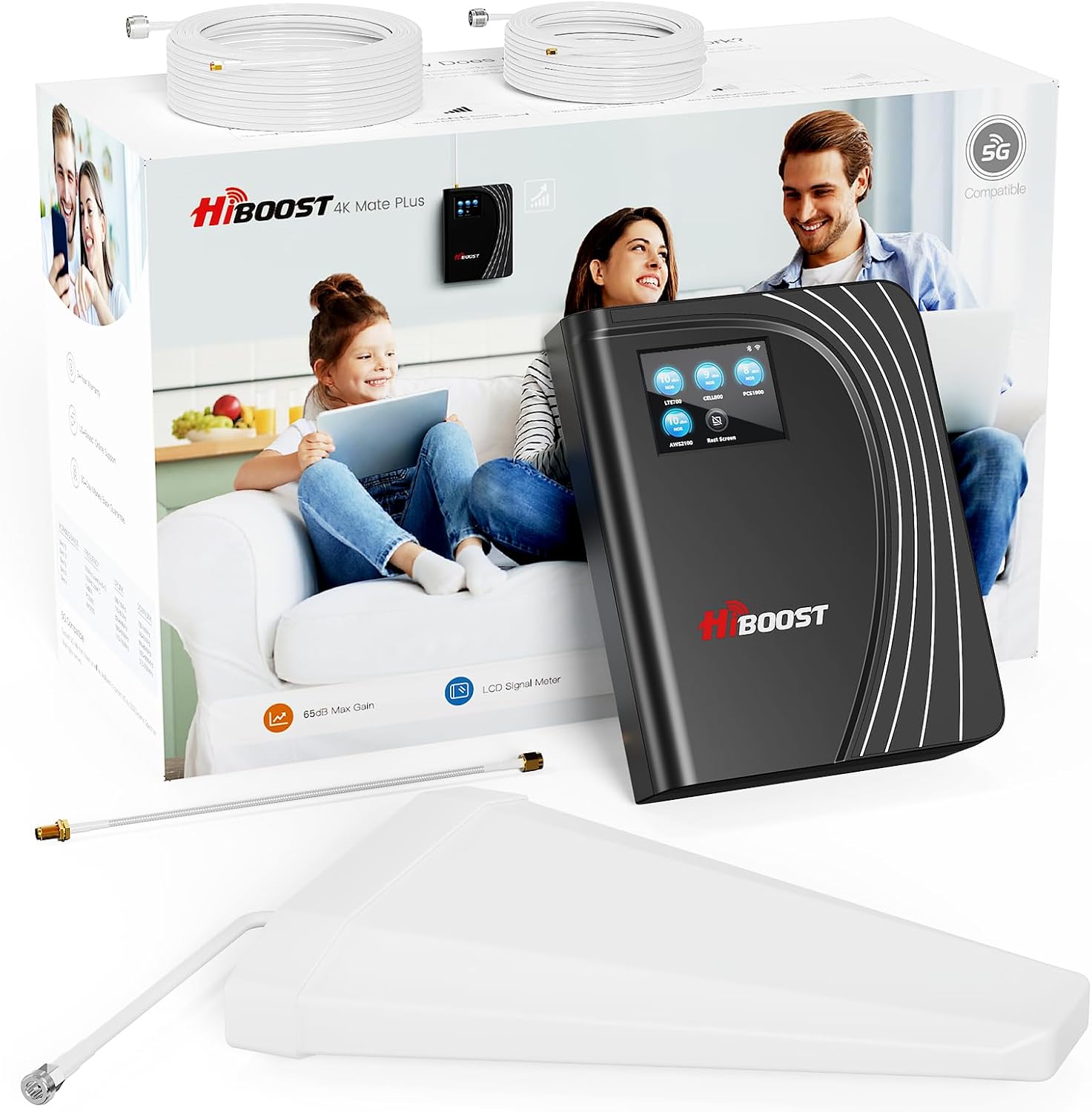 4G LTE 5G Cell Phone Booster with LCD Touch Screen Cover