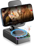 Adjustable Cell Phone Stand with Wireless Induction Bluetooth Speaker