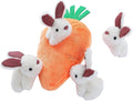 Hide and Seek Squeaky Dog Plush Toy 5 Pack - Soft Interactive Fun