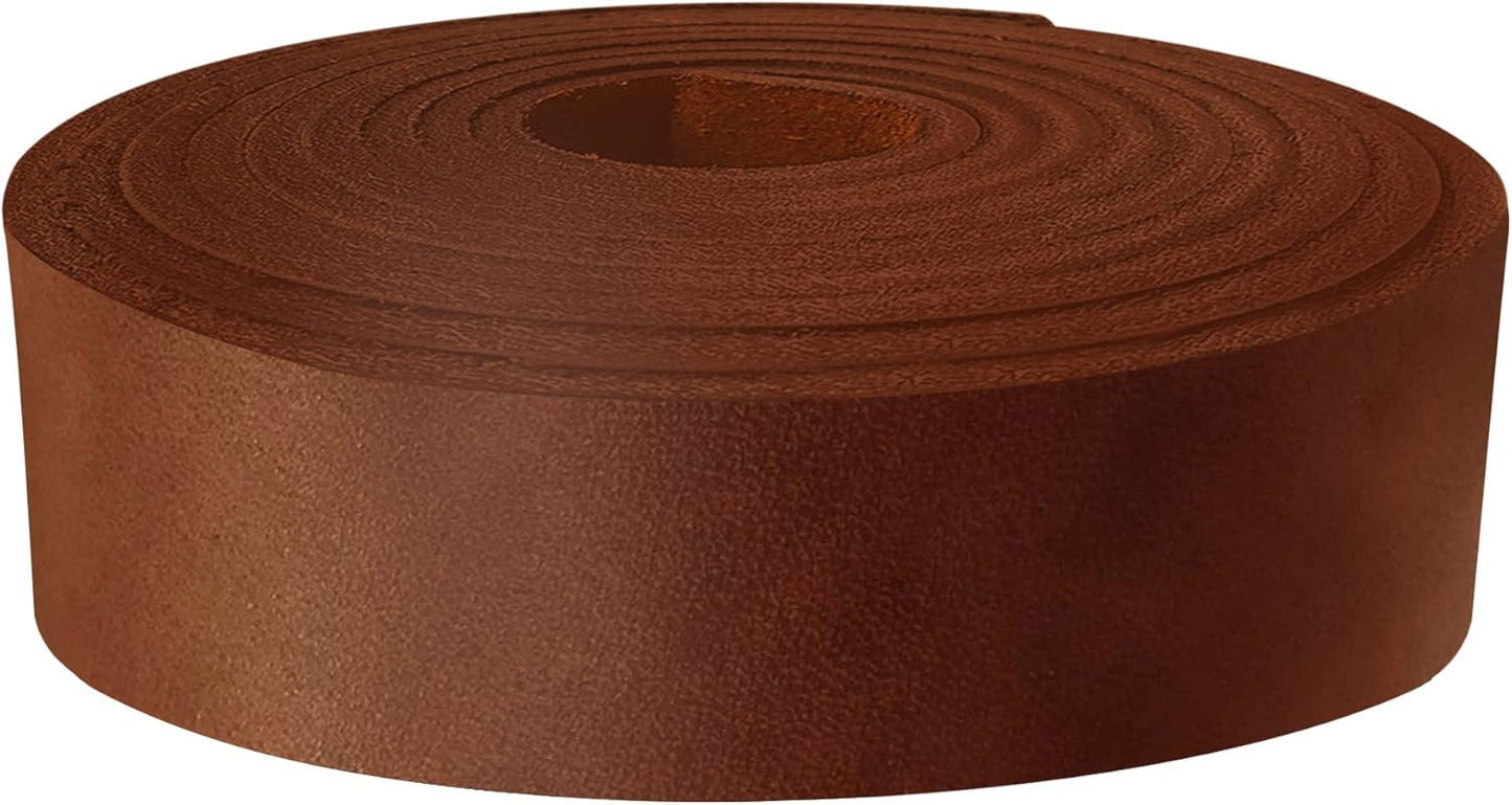 ELW Grass Fed Leather 8-10 oz. Whiskey Brown Belt Blank Straps