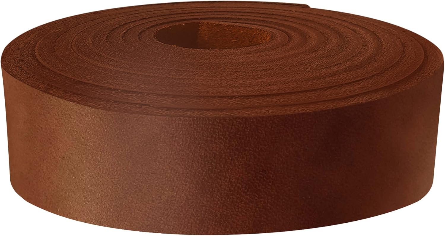 ELW Grass Fed Leather 8-10 oz. Whiskey Brown Belt Blank Straps