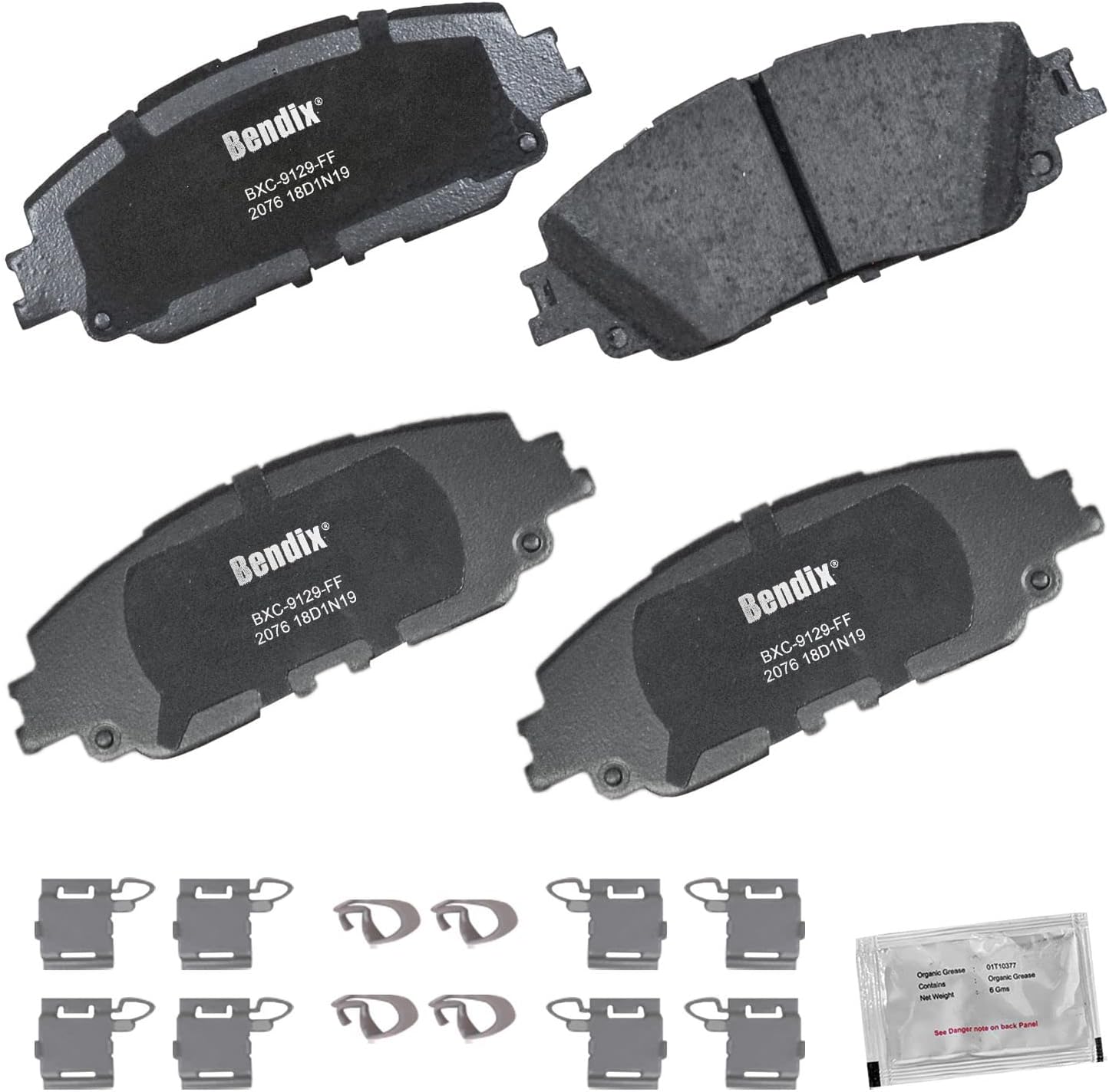 Bendix Priority1 CFC2076 Ceramic Front Brake Pads for Lexus & Toyota