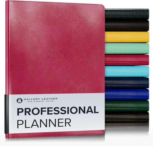 Gallery Leather Professional Planner 2026 - Acadia Wild Rose