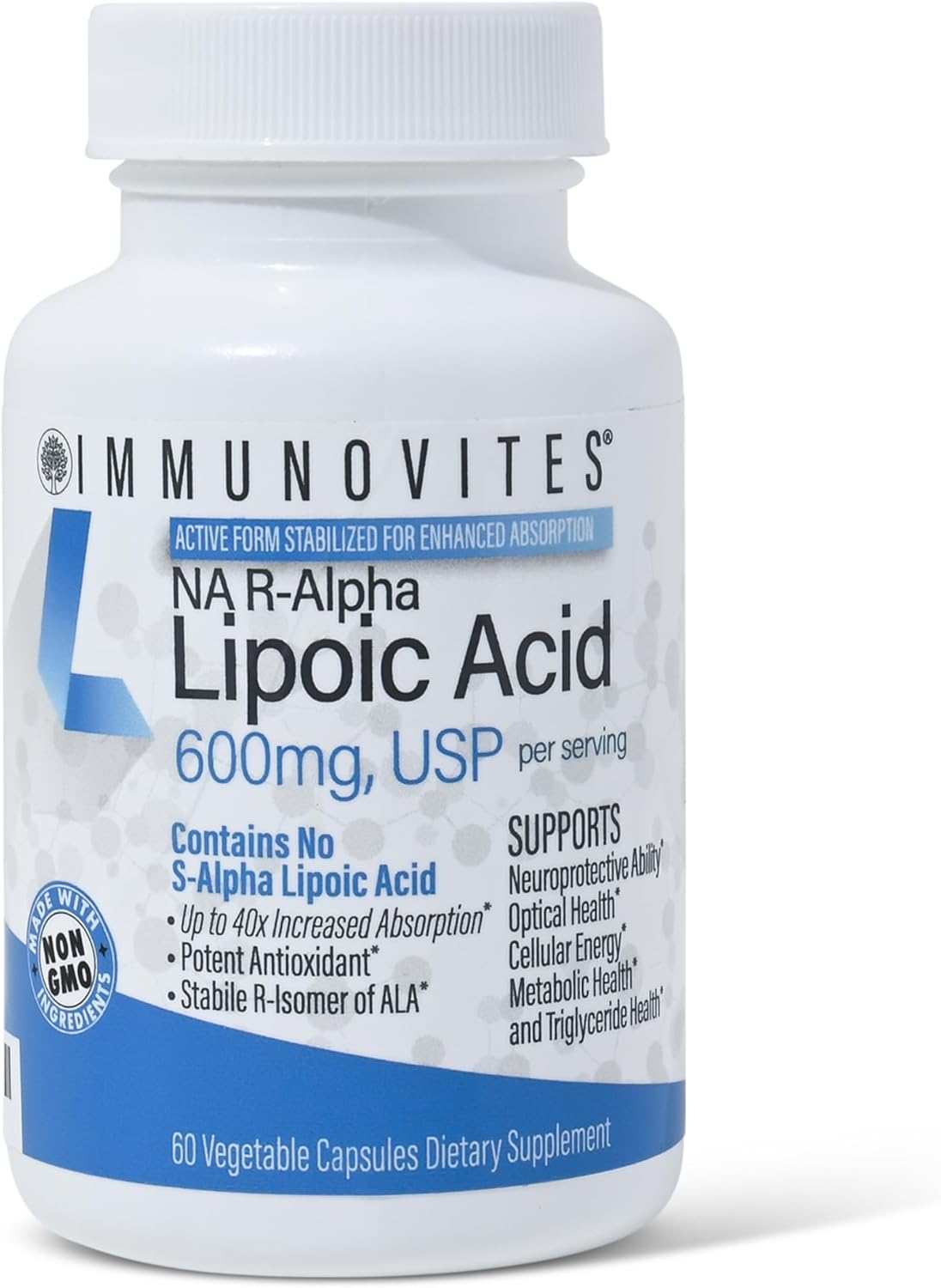 IMMUNOVITES Stabilized R-Alpha Lipoic Acid for Optimal Health