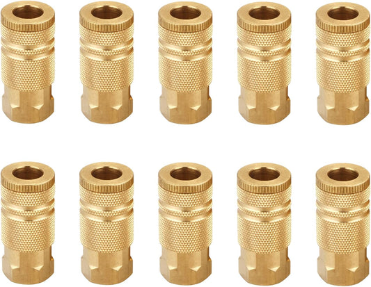 1/4 Inch Brass Female Industrial Coupler for Air Hose Fittings