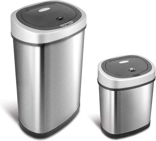 NINESTARS CB-DZT-50-9/12-9 Touchless Infrared Trash Can Combo