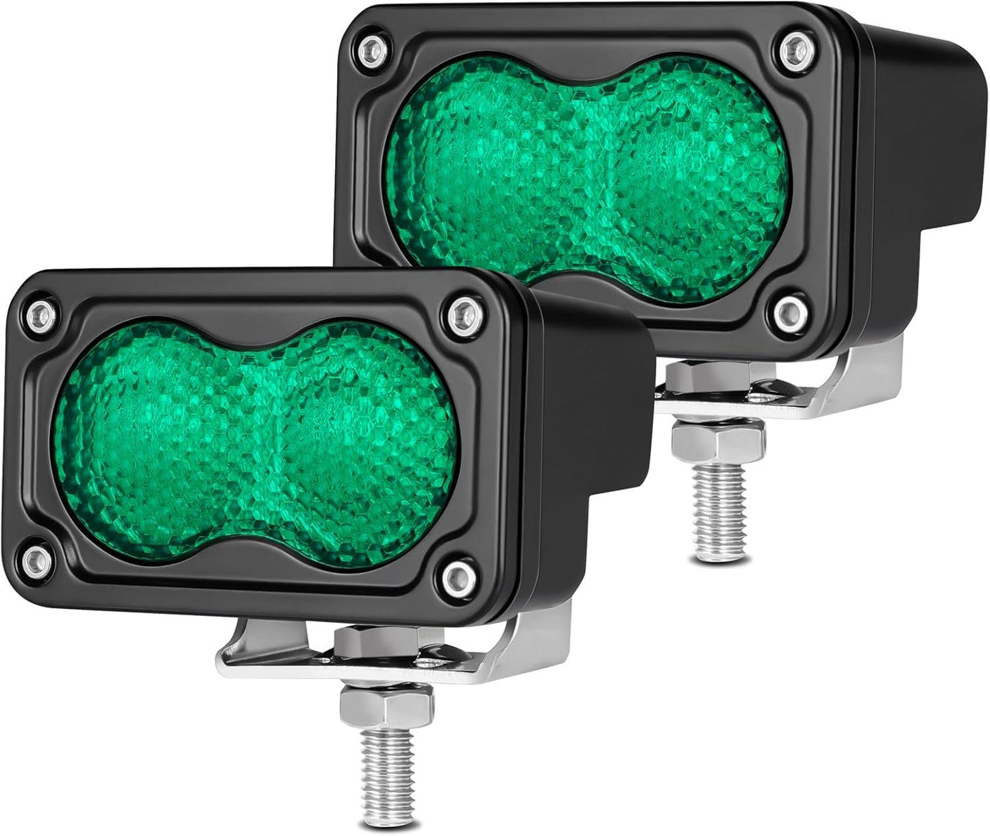 Green LED Pod Lights for Off Road Backup and Emergency Use