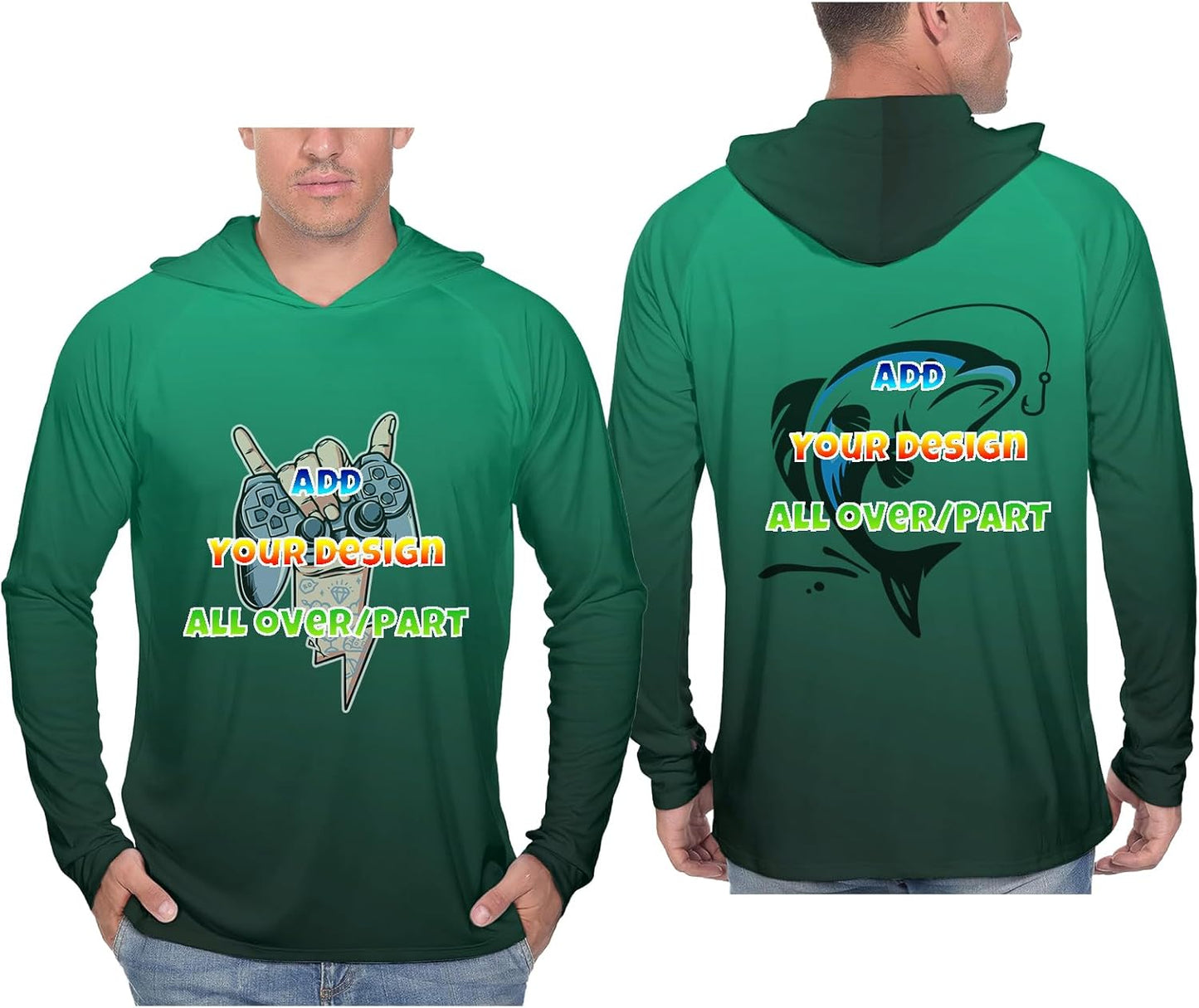 BeiClean Personalized Men's UPF 50+ Sun Hoodie