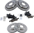 TRQ Front and Rear Brake Pad & Rotor Kit Compatible with 2003-06 Ford
