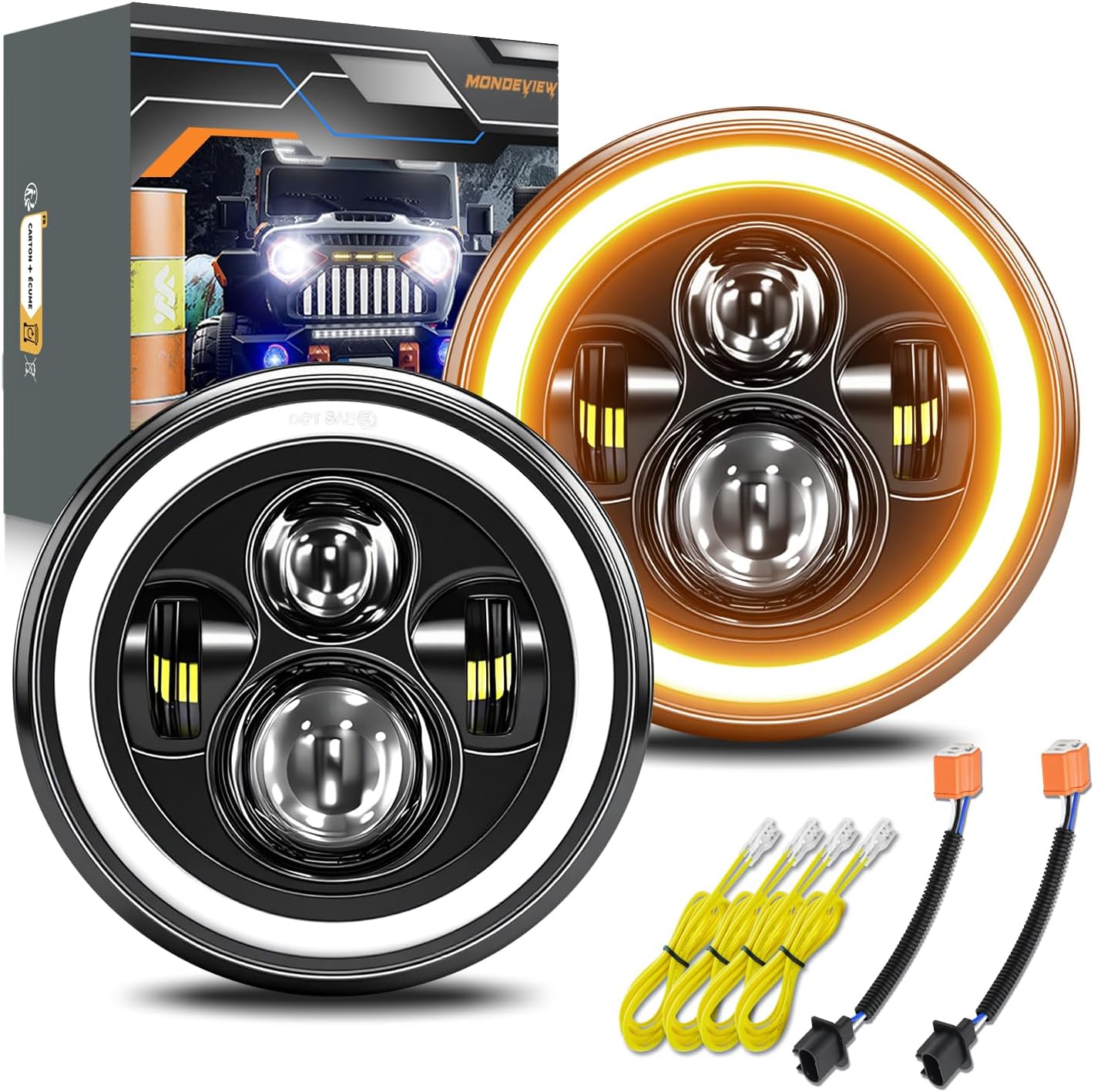 7 Inch LED Headlight Round H6024 for Jeep Wrangler and More