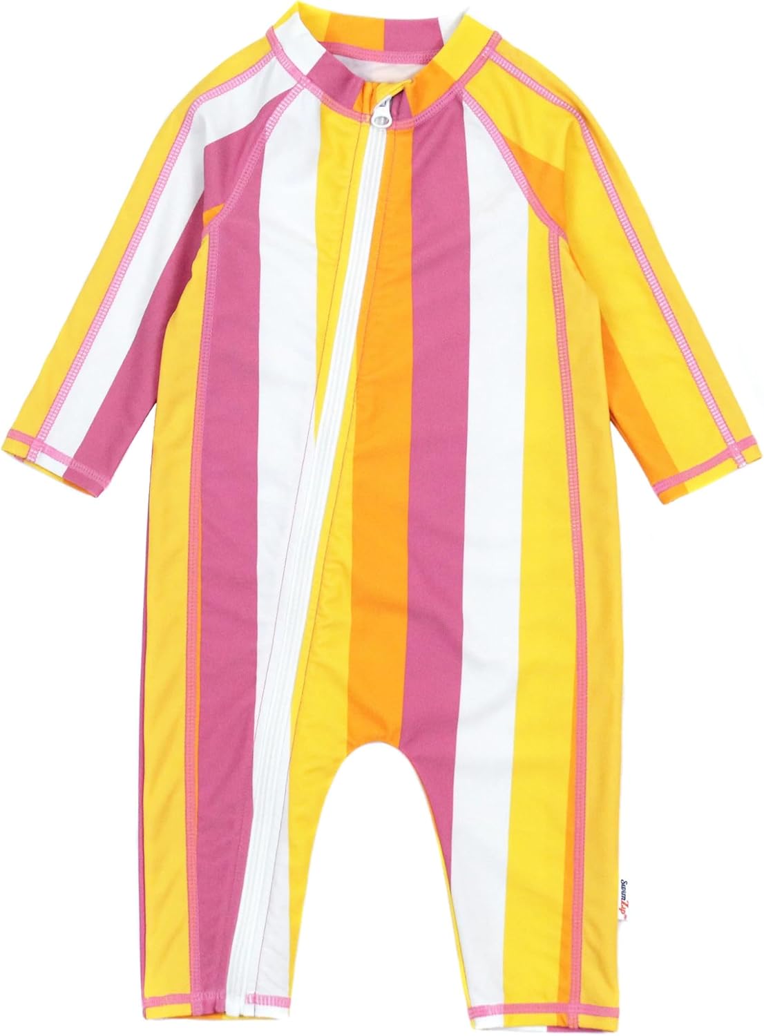 SwimZip Girls' Long-Sleeve UPF 50+ Swimsuit for Little Girls