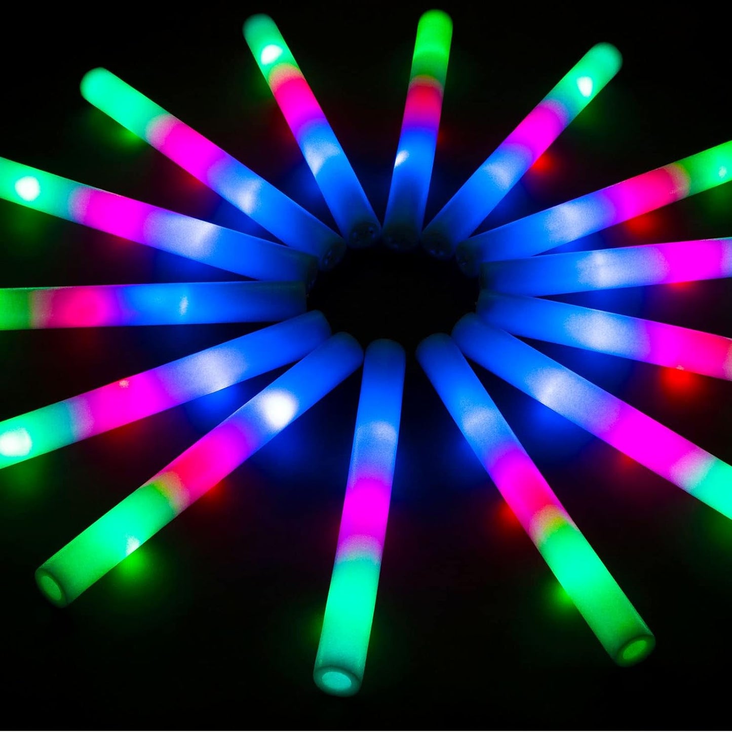 105 PCS LED Foam Glow Sticks for Parties and Events Fun