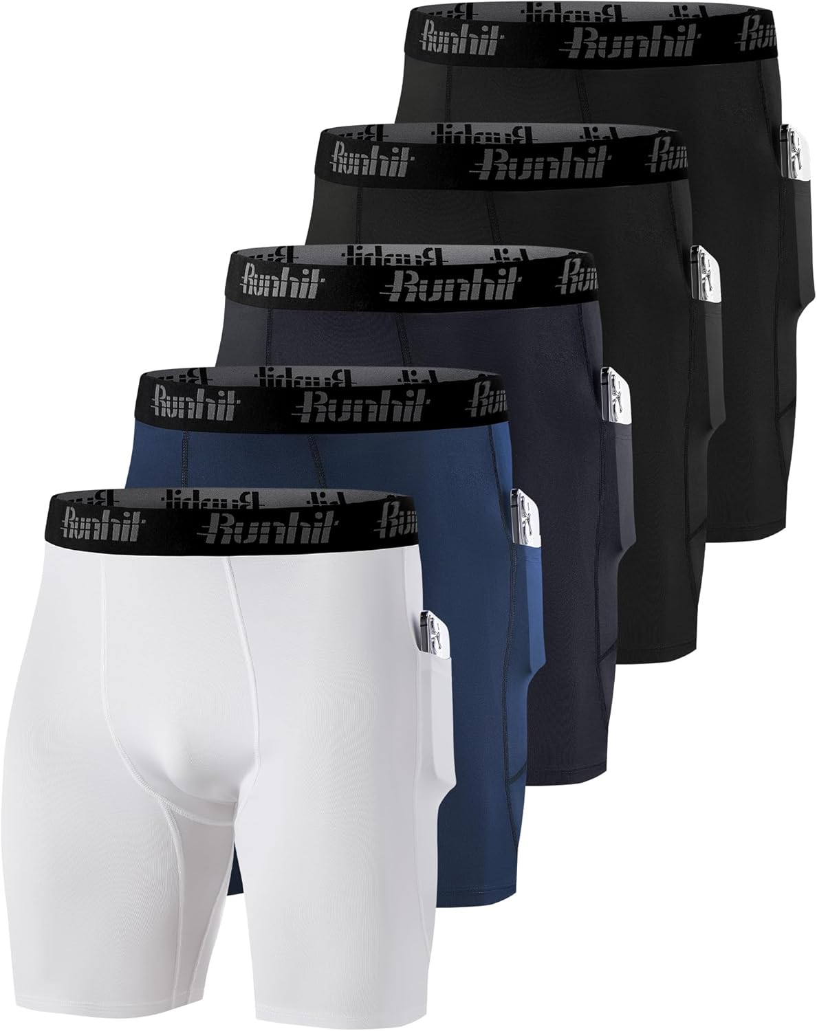 Runhit Men's Compression Shorts for Athletic Performance and Comfort