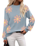 Turtleneck Pullover Sweater for Women - Cozy Lantern Sleeve Knit