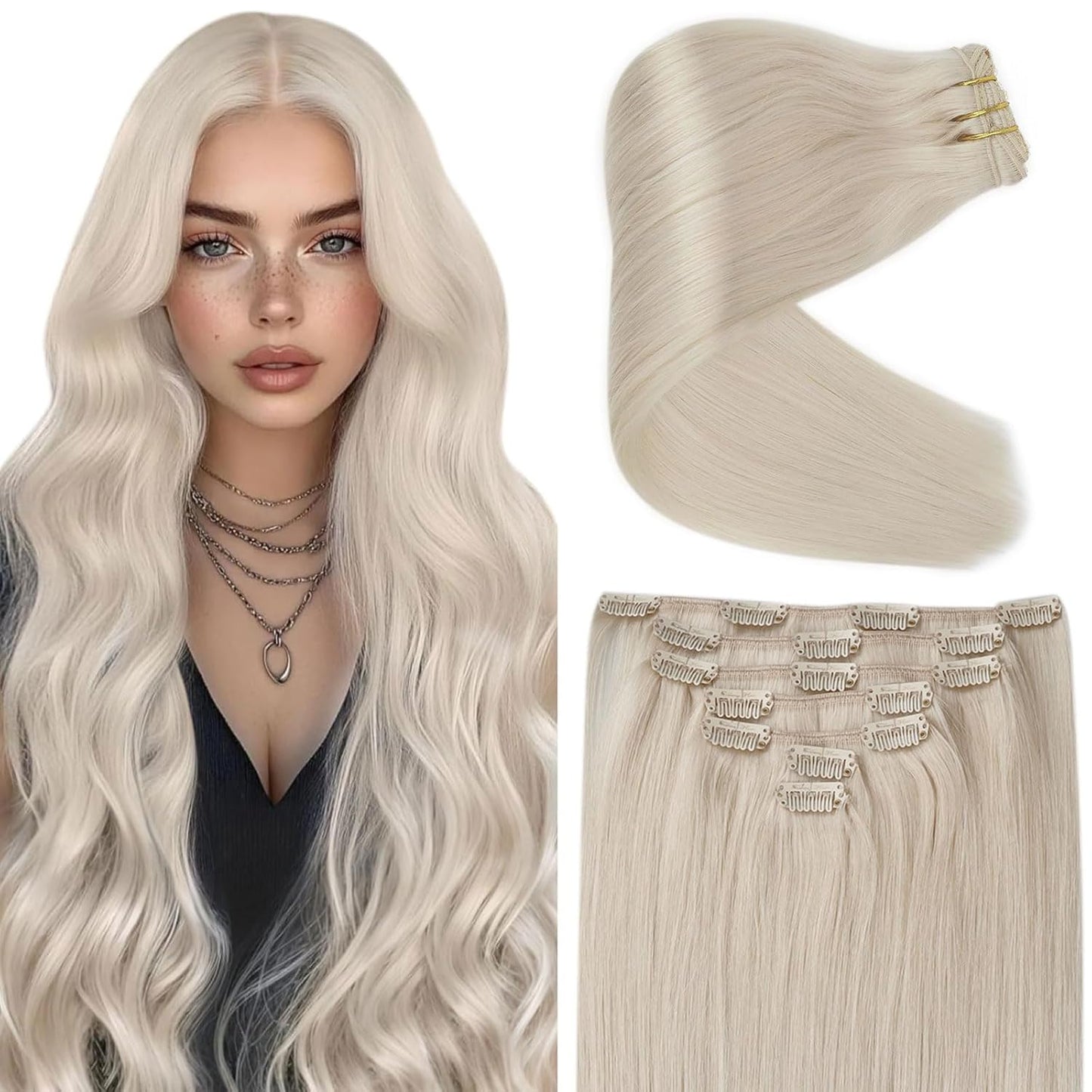 Ve Sunny Clip in Human Hair Extensions for Instant Glam