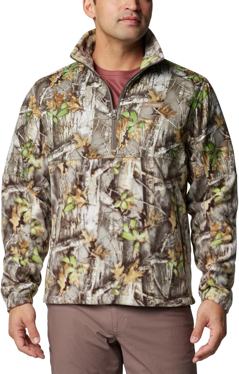 Columbia mens Phg Fleece Overlay II 1/4 Zip for Rugged Style