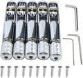 Pack of 5 Tubular Fixed Bridge for Headless 5-String Bass - Chrome